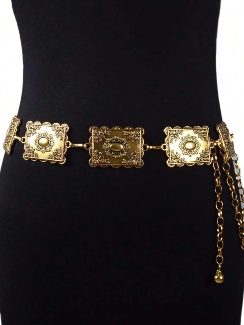 Vintage Engraved Gold Chain Belt NEW 🏷️
